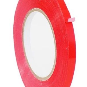Red Produce Poly Bag Sealing Tape, 3/8” x 180 yd